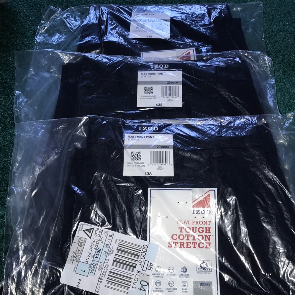 IZOD pants size 20 husky navy blue